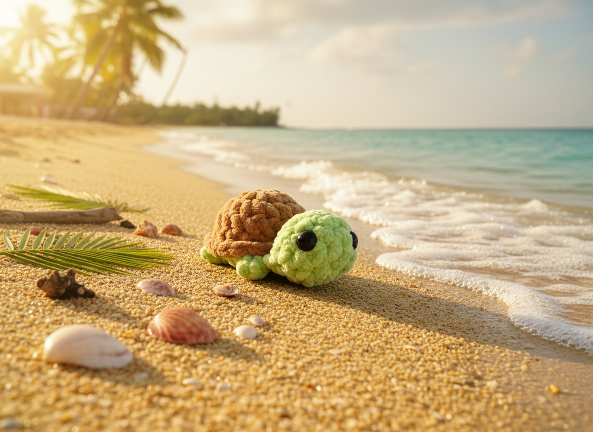 Lime & Apricot Tiny Turtle