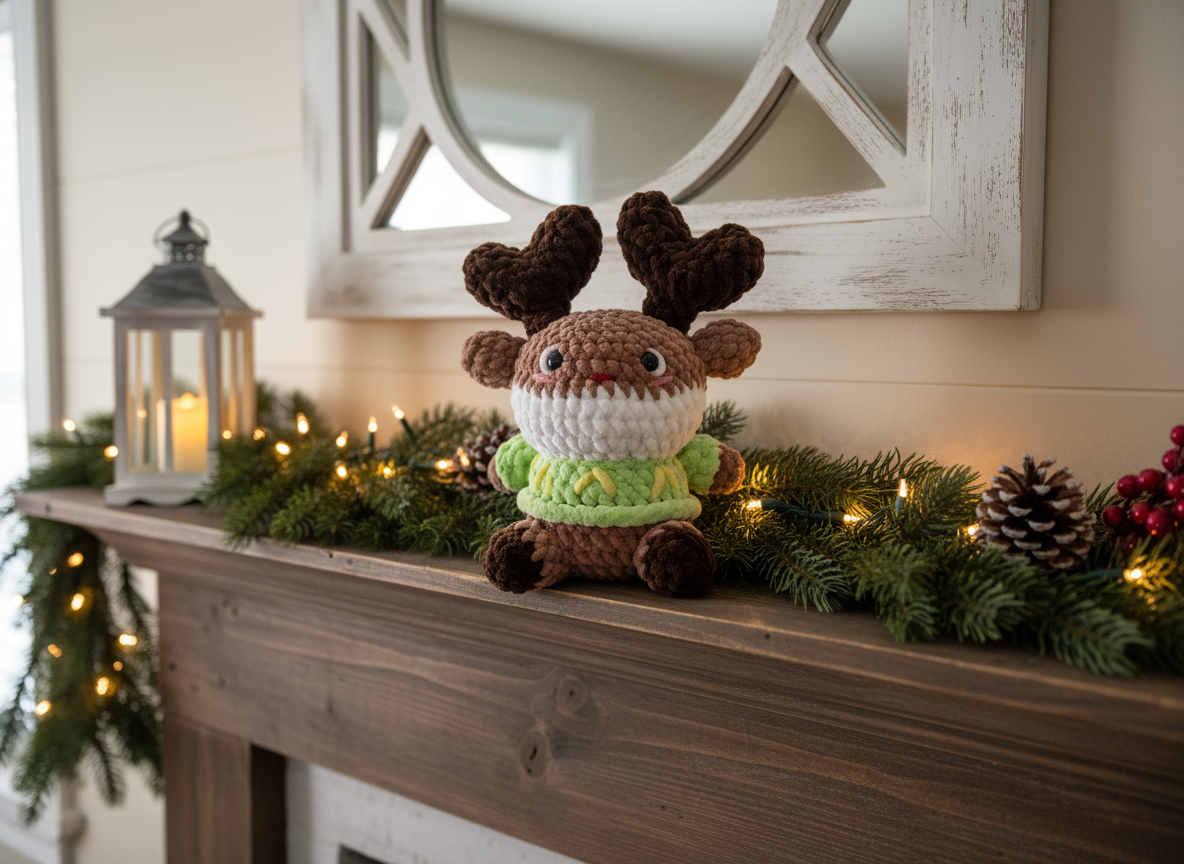 Cute Little Reindeer in a sweater