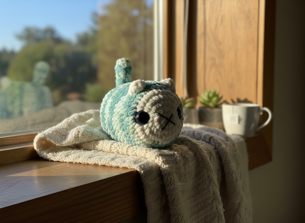 Large Loaf Cat - Cozy Home Setting