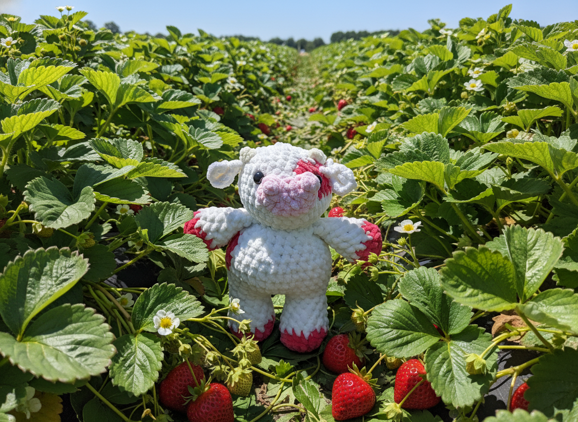 Strawberry Cow - Strawberry Patch Scene