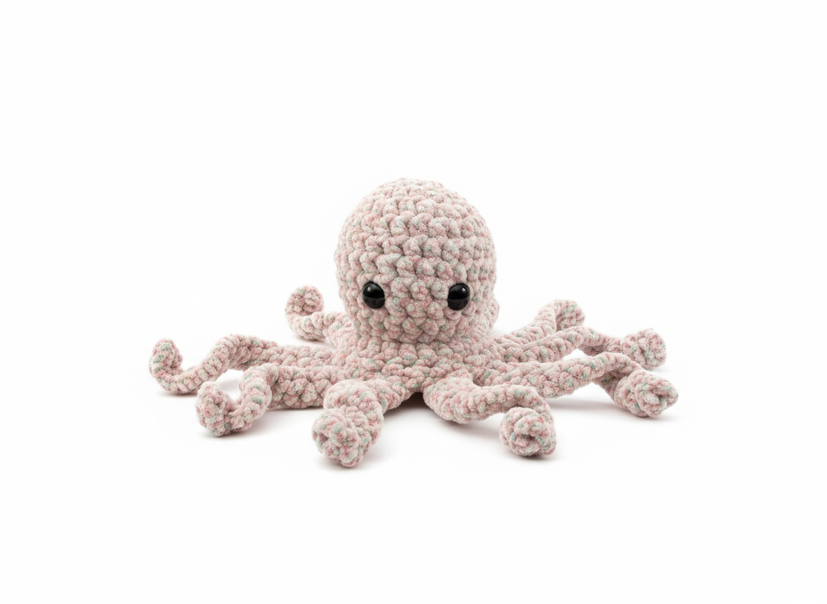 Large Octopus - Professional White Background