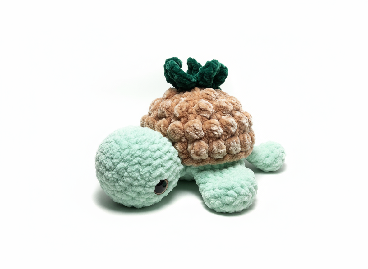 Pineapple Turtle - Professional White Background
